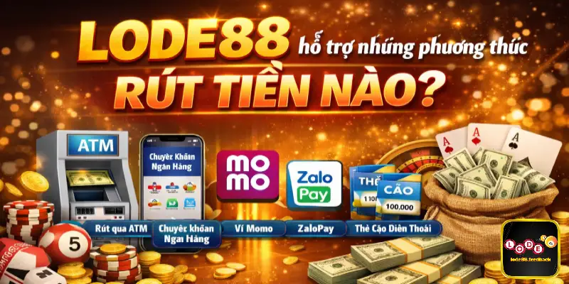 LODE88 hỗ trợ những phương thức rút tiền nào?