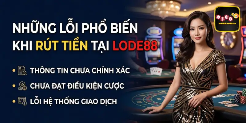 Những lỗi phổ biến khi rút tiền tại LODE88